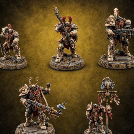 Incense and Iron Discipline Human Heavy Warriors — painted concept preview (miniature supplied unpainted)
