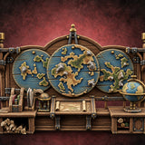 Latitude Lost, Ink Still Drying Wooden Cartographer Furniture E — painted concept preview (terrain supplied unpainted)