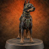 At Heel British War Dog Team Member C — painted concept preview (miniature supplied unpainted)