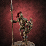Horns, Hide and Hafts Skeleton Spear Warrior C — painted concept preview (miniature supplied unpainted)