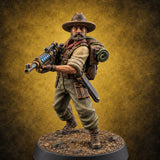 Beards Bristling, Rifles Humming Human Heavy Tesla Rifle Soldier C — painted concept preview (miniature supplied unpainted)