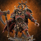 Crowned in Barbed Halos Ogre Spiked-Armour Prince with Rune Axe — painted concept preview (miniature supplied unpainted)