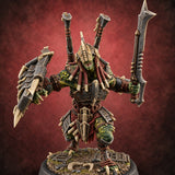 Spikes Out, Shields Up Lizardfolk Warrior C — painted concept preview (miniature supplied unpainted)