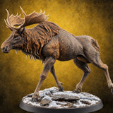 Antlers Up, Snow Underhoof Elk Beast D — painted concept preview (miniature supplied unpainted)