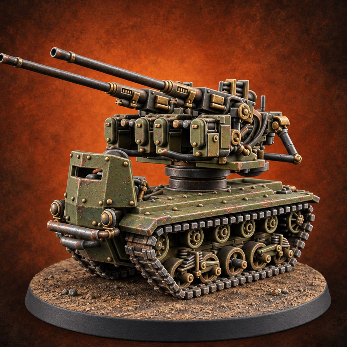 Nothing Flies Past Its Shift Modron Tracked Automaton — painted concept preview (miniature supplied unpainted)