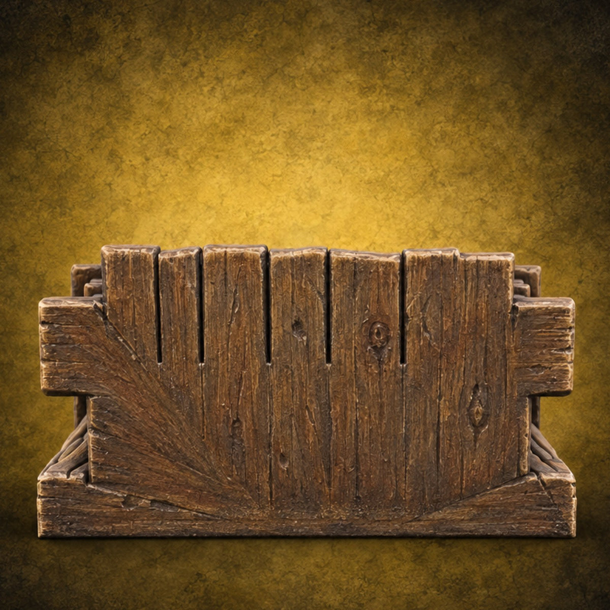 Rug Burn Risk Wooden Hunting Lodge Trophy Display B — painted concept preview (terrain supplied unpainted)