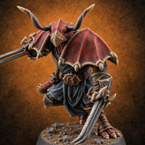 Two Kinds of Sharp Dragonborn Champion — painted concept preview (miniature supplied unpainted)