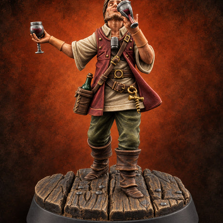 Stomped, Sipped and Sold Human Winemaker E — painted concept preview (miniature supplied unpainted)