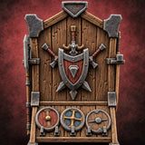 Choose Your Heirloom Wooden Weapons Display Rack — painted concept preview (terrain supplied unpainted)