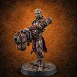 Blood Drive Volunteers Ghoul Cybernetic Warrior A — painted concept preview (miniature supplied unpainted)
