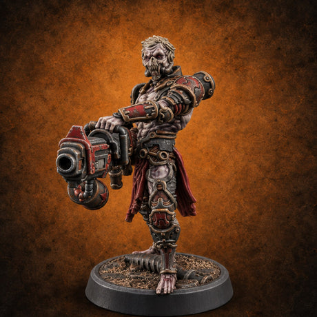 Blood Drive Volunteers Ghoul Cybernetic Warrior A — painted concept preview (miniature supplied unpainted)