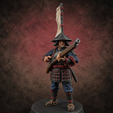 Matchlocks at the Ready Human Ashigaru Musketeer A — painted concept preview (miniature supplied unpainted)