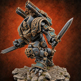 Cockpit Faces Warforged Armoured Warrior E — painted concept preview (miniature supplied unpainted)