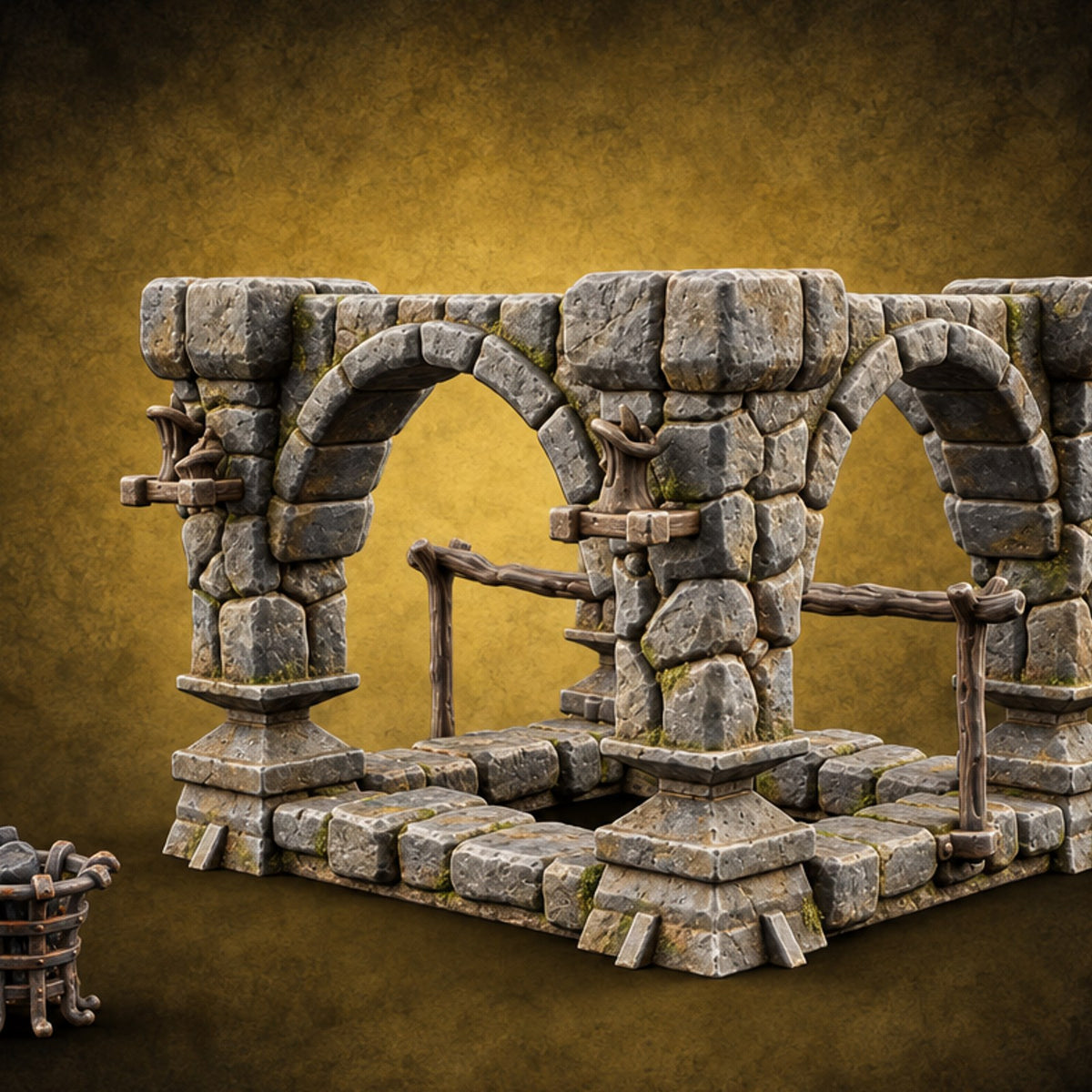Holding Up Nothing, Proudly Stone Arched Ruin — painted concept preview (terrain supplied unpainted)