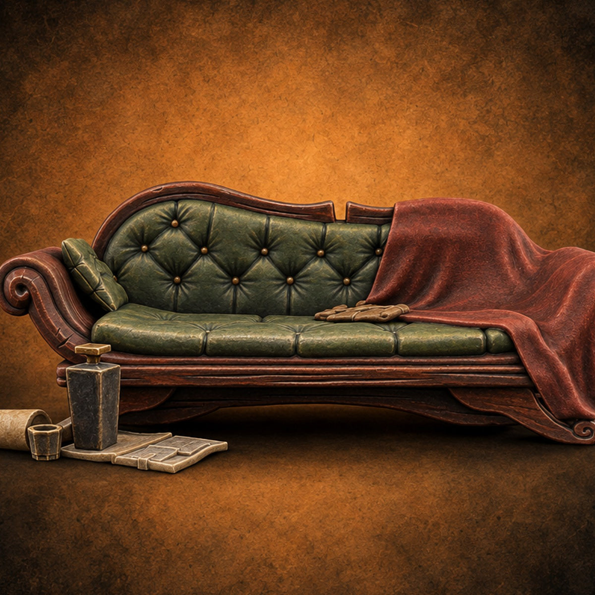 Case Files Still Pinned Wooden Investigator Office Furniture C — painted concept preview (terrain supplied unpainted)