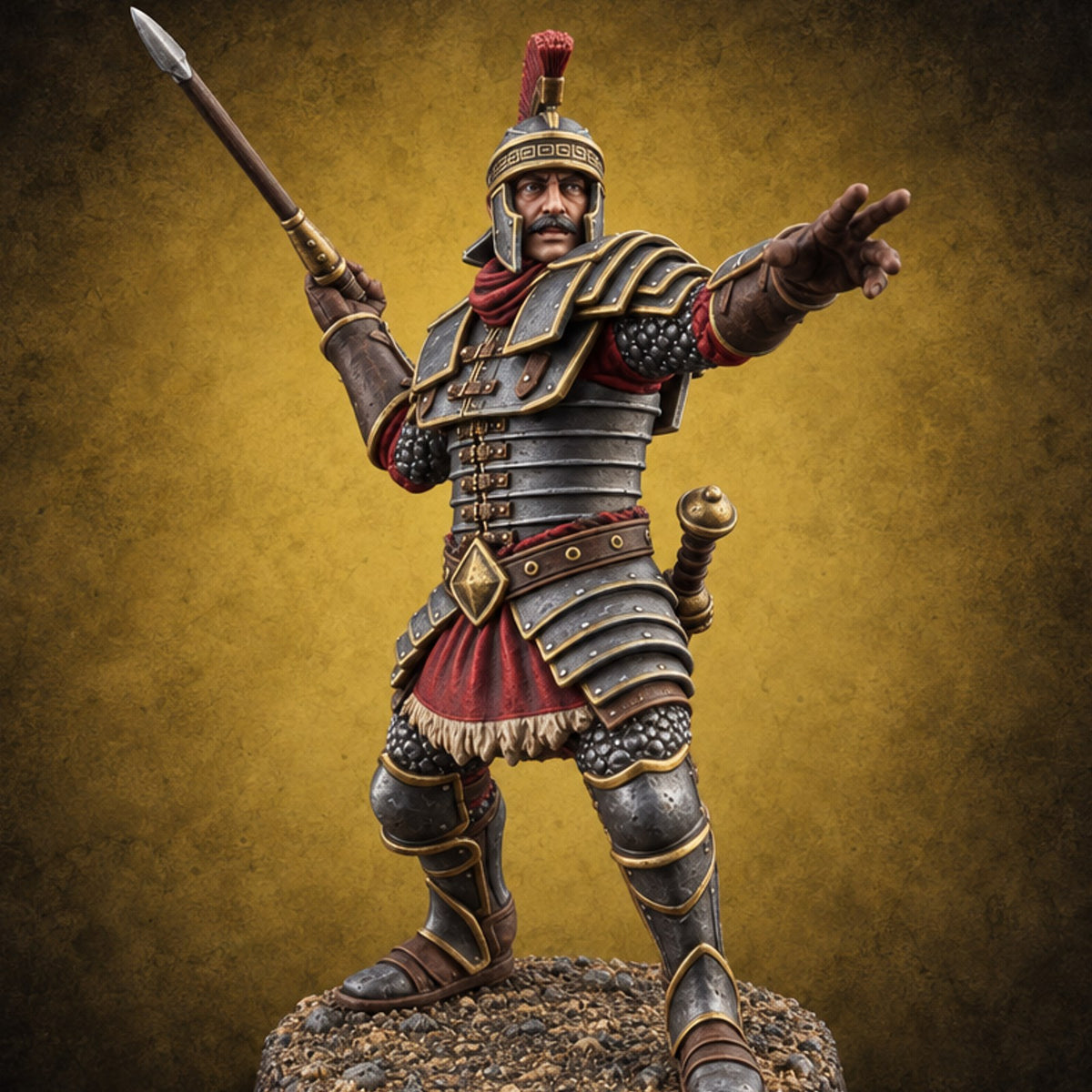 Night Watch Roll Call Human City Guard C — painted concept preview (miniature supplied unpainted)
