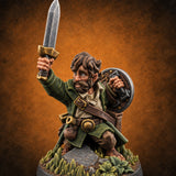 Small Folk, Big Appetite for Trouble Halfling Adventurer A — painted concept preview (miniature supplied unpainted)