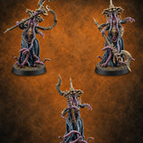 Wrote the Spell, Lost the Sanity Mind Flayer Arcanists — painted concept preview (miniature supplied unpainted)