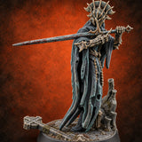 Sleepless Beside the Fallen Cross Wraith Sword Warrior B — painted concept preview (miniature supplied unpainted)