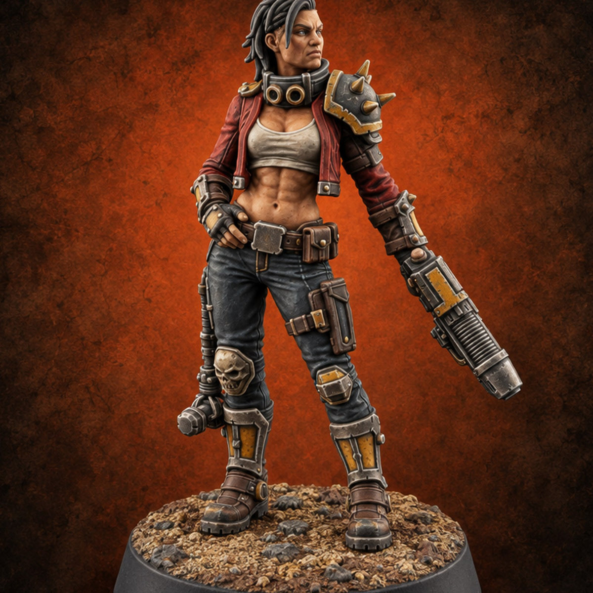 Lightning Rods Human Storm Master Warrior C — painted concept preview (miniature supplied unpainted)
