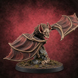 Roosting on Borrowed Headstones Giant Bat C — painted concept preview (miniature supplied unpainted)