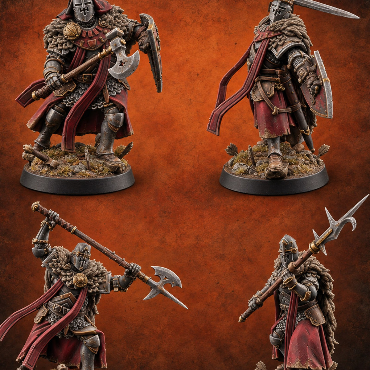 A Guarded Expression Human Masked Sentinels — painted concept preview (miniature supplied unpainted)