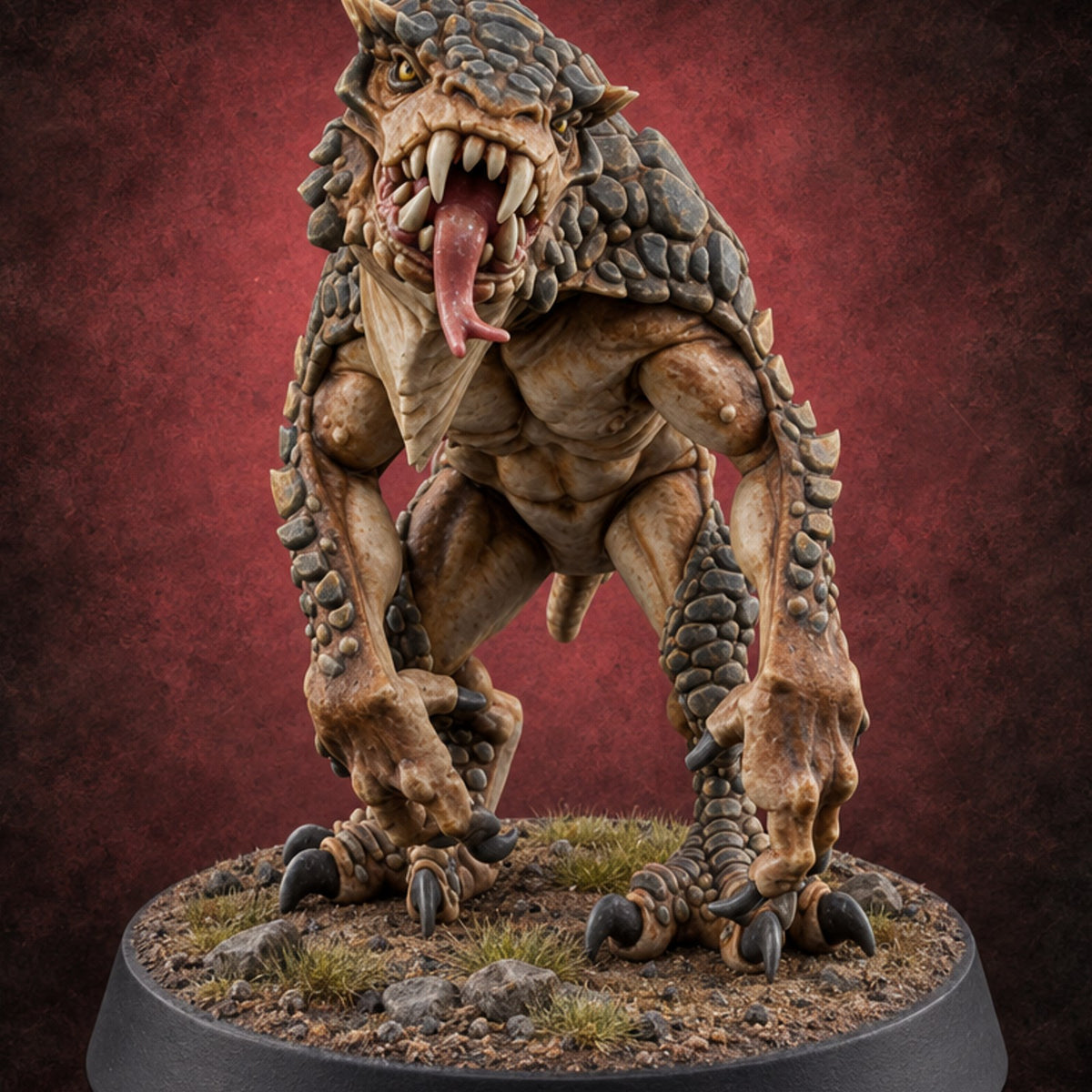 Nobody Touches the Clutch Troglodyte Guard A — painted concept preview (miniature supplied unpainted)
