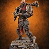 Sermons in Spikes Human Spiked Armoured Warrior D — painted concept preview (miniature supplied unpainted)