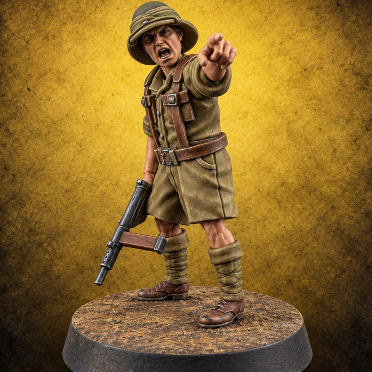 Taking Command British Human NCO A — painted concept preview (miniature supplied unpainted)