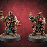 Brimstone Bazaar Regulars Tiefling Merchants — painted concept preview (miniature supplied unpainted)