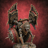 Spiked Wheel, Spiked Mood Warforged Wheeled Automaton with Spiked Wheel and Weapon Arms A — painted concept preview (miniature supplied unpainted)