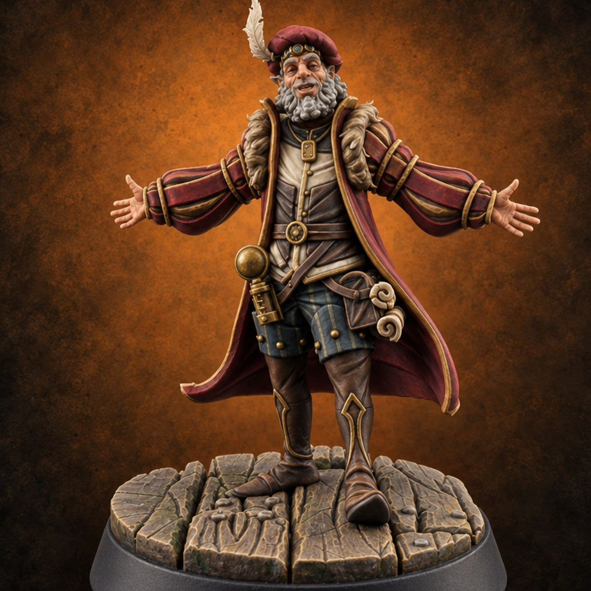 Goggles On Human Antiques Dealer A — painted concept preview (miniature supplied unpainted)