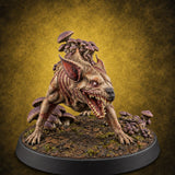 Ribs Showing, Caps Sprouting Death Dog Fungal Hound — painted concept preview (miniature supplied unpainted)