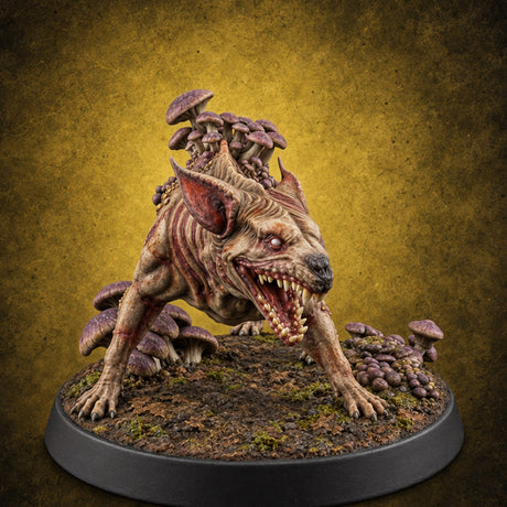 Ribs Showing, Caps Sprouting Death Dog Fungal Hound — painted concept preview (miniature supplied unpainted)