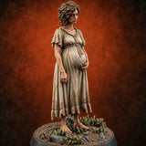 Expecting the Unspeakable Human Pregnant Woman in Tattered Dress — painted concept preview (miniature supplied unpainted)