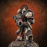 Armed to Overwhelm Human Heavy Gunner E — painted concept preview (miniature supplied unpainted)