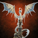 Halo Effect Spirit Dragon on Ruined Tower — painted concept preview (miniature supplied unpainted)