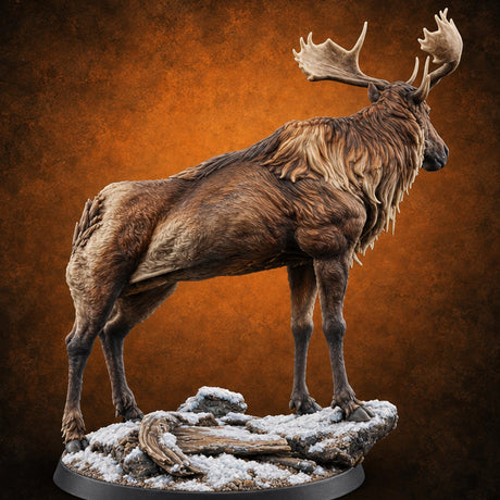 Antlers Up, Snow Underhoof Elk Beast B — painted concept preview (miniature supplied unpainted)