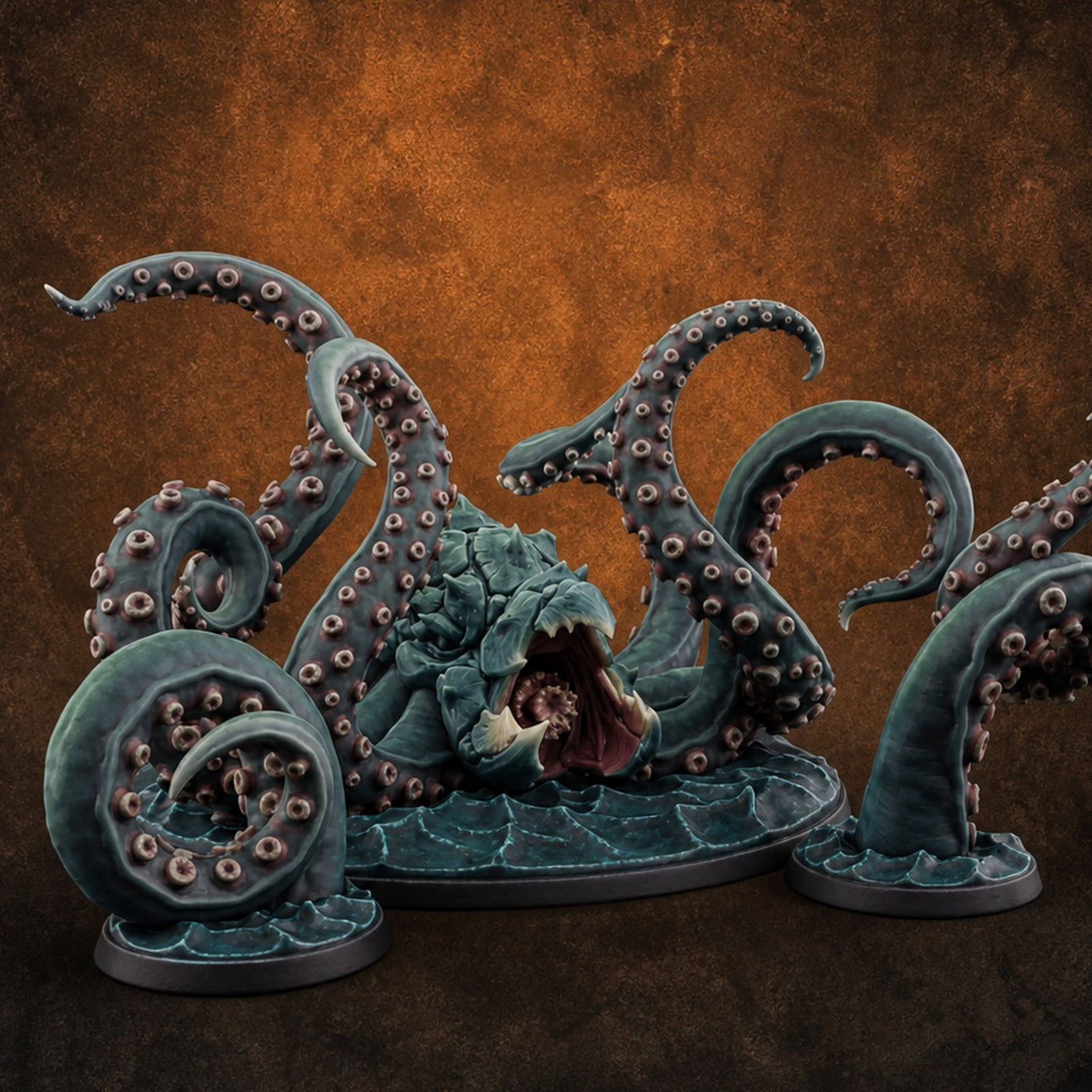 Reaching from the Depths Kraken Sea Terror Miniature for Dungeons and Dragons, Pathfinder or other TTRPGs