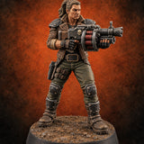Reload Is for Later Human Heavy Gunner Raider A — painted concept preview (miniature supplied unpainted)