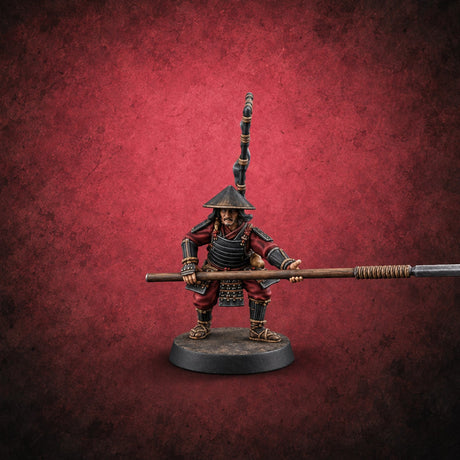 Holding the Line Human Ashigaru Spearman H — painted concept preview (miniature supplied unpainted)