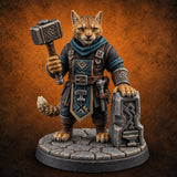 The Rune Rings Twice Tabaxi Rune Knight — painted concept preview (miniature supplied unpainted)