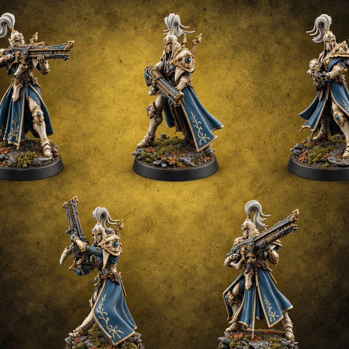 Barrels Leveled Eladrin Rifle Wardens — painted concept preview (miniature supplied unpainted)
