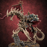Pale and Unhurried Vampire Lord with Banner and Skull Spirits on Skeletal Mount — painted concept preview (miniature supplied unpainted)