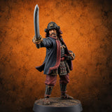 Sound the Advance Human Ashigaru Command Trooper A — painted concept preview (miniature supplied unpainted)