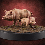 Mud Day Mishaps Boar Pig Beast B — painted concept preview (miniature supplied unpainted)