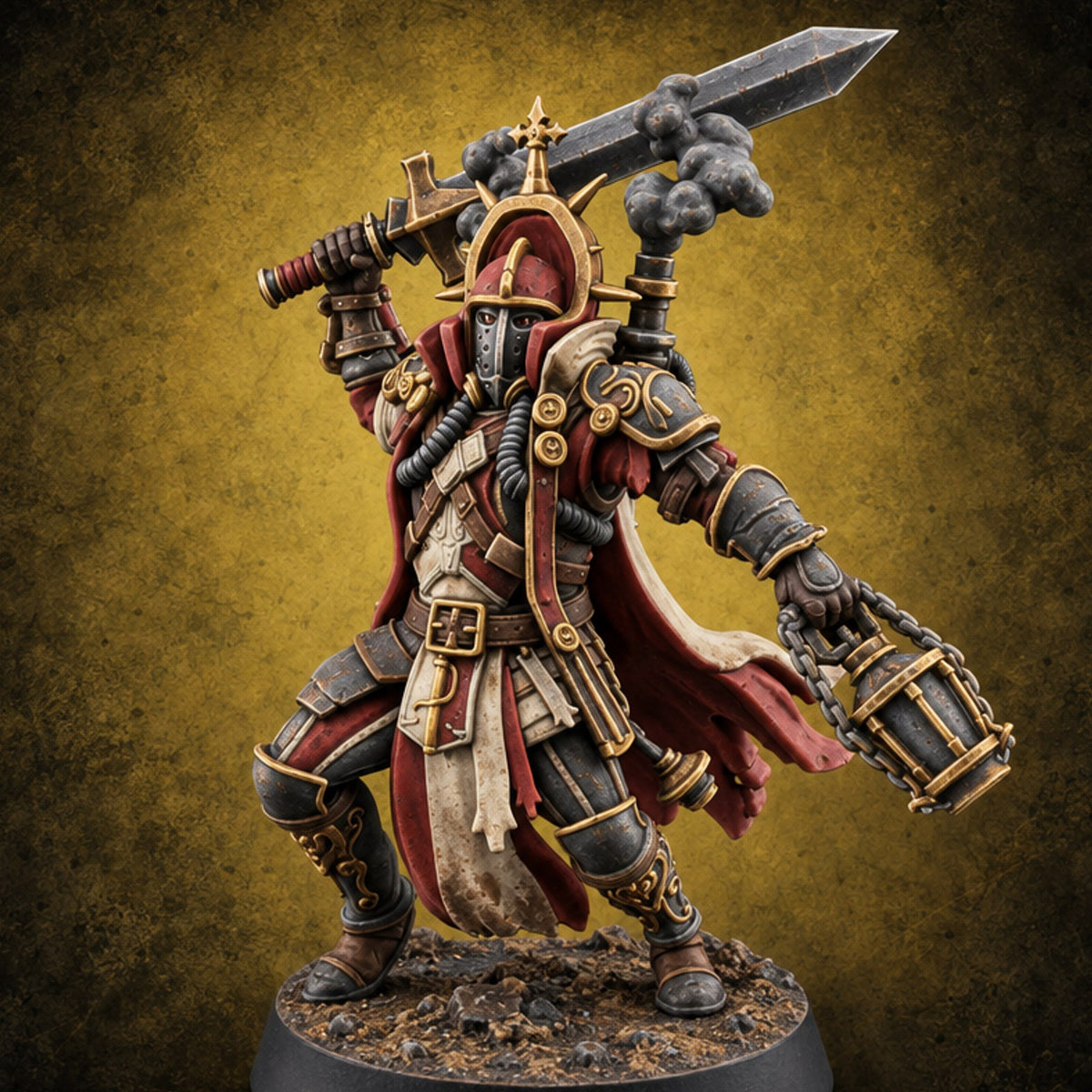 Smoke Before Scripture Human Respirator Warden B — painted concept preview (miniature supplied unpainted)