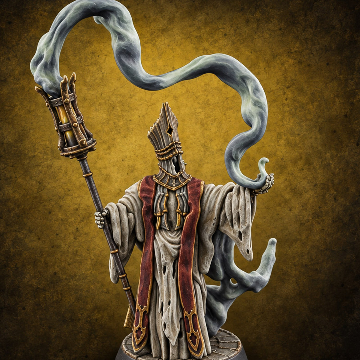 Holy Smoke Wraith Cleric C — painted concept preview (miniature supplied unpainted)