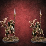 Antlers Lead the Charge Elf Stag Riders — painted concept preview (miniature supplied unpainted)