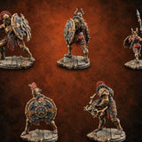 Bronze Wall, Rivet Heavy Human Hoplite Warriors — painted concept preview (miniature supplied unpainted)